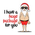 I Have A Huge Package For You - Santa to creep out friends and family this holiday season.