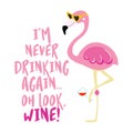 I am never drinking again. Oh look, wine! Royalty Free Stock Photo