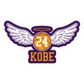 R.I.P. Kobe Bryant - Basketball with angel wings and glory.