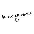 La vie en rose life in Pink - French saying.