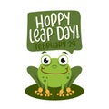 Hoppy leap day - leap year 29 February calendar page