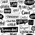 Hello word in different languages. Royalty Free Stock Photo