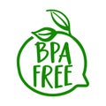 Bpa free - BPA bisphenol A and phthalates free flat badge Royalty Free Stock Photo