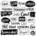 Hello word in different languages. Royalty Free Stock Photo