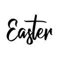 Easter - lettering message with cross shape T letter. Royalty Free Stock Photo