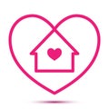 Home love heart logo - Business corporate logo.