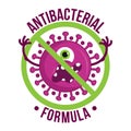 Antiviral antibacterial formula - Hand sanitizer vector icon