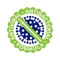 Antiviral antibacterial formula - Hand sanitizer vector icon