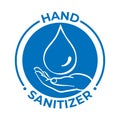 Hand sanitizer - Antiviral antibacterial formula vector icon