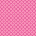 Seamless pink polka dot pattern of flamingo color Royalty Free Stock Photo