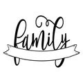 Family word with free space for last name or surename. Royalty Free Stock Photo