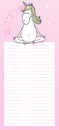 To Do List - Cute template with namaste yoga unicorn