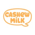 Cashew Milk - logo. vector element for labels Royalty Free Stock Photo