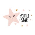 Little Star - cute star decoration. Royalty Free Stock Photo