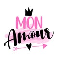 `mon amour` Honey, my love, my darling in English