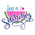 Slice of Summer - Hand drawn watermelon illustration.