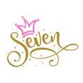 Seven 7. Birthday Baby girl seventh year anniversary.