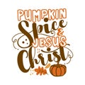 Pumpkin Spice and Jesus Christ Royalty Free Stock Photo