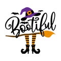 Bootiful beautiful boo - Halloween quote Royalty Free Stock Photo
