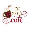 Hot cocoa Cute - Hand drawn vector illustration Royalty Free Stock Photo