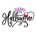 Happy Hallo Wine Halloween Royalty Free Stock Photo