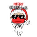 Merry Christmas 2020 - Santa illustration