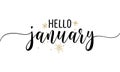 Hello January - Inspirational New Year beautiful handwritten quote