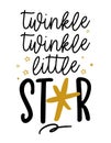 Twinkle Twinkle Little Star - cute star decoration. Royalty Free Stock Photo