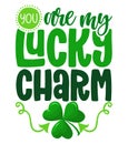 You are my Lucky Charm - funny St Patrick`s Day Royalty Free Stock Photo