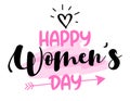 Happy Women`s Day - International Womens Day greeting card.