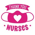 Thank you nurses, face mask with heart shape - STOP coronavirus, doctor t-shirt.