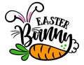 Easter Bunny - Cute Easter bunny design, funny hand drawn doodle, cartoon Easter rabbit Royalty Free Stock Photo