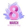 Happy International Women`s Day - International Womens Day greeting card.