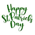 Happy St Patrik`s Day - funny irish day lettering in chreckered pattern