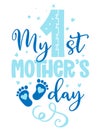 My first Mother`s Day - happy MotherÃ¢â¬â¢s Day lettering greeting card set.