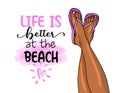 Life is better at the beach Royalty Free Stock Photo