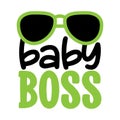 Baby Boss - Scandinavian style illustration text for clothes. Royalty Free Stock Photo