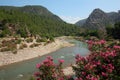 Alara fortress on a mountain river in Turkey Royalty Free Stock Photo