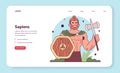 Alaric I, first king of the Visigoths web banner or landing page. Royalty Free Stock Photo