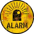 Alarm, alert, danger, warning sign, vector illustration