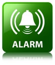 Alarm (bell icon) green square button Royalty Free Stock Photo