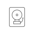 Alarm bell line outline icon