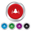 Alarm bell sign icon. Wake up alarm symbol.