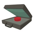 Alarm button icon, cartoon style Royalty Free Stock Photo