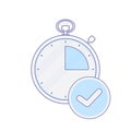 Alarm check clock hour minute time timer icon Royalty Free Stock Photo