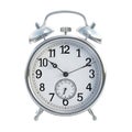 Alarm Clock analog classic vintage retro style, cut out, isolated on transparent background. Royalty Free Stock Photo
