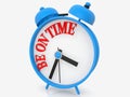Alarm clock with be on time concept Royalty Free Stock Photo