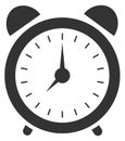 Alarm clock black icon. Reminder symbol. Deadline sign