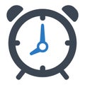 Alarm clock business icon flat style vector