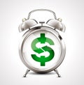 Alarm clock - business symbol - dollar sign
